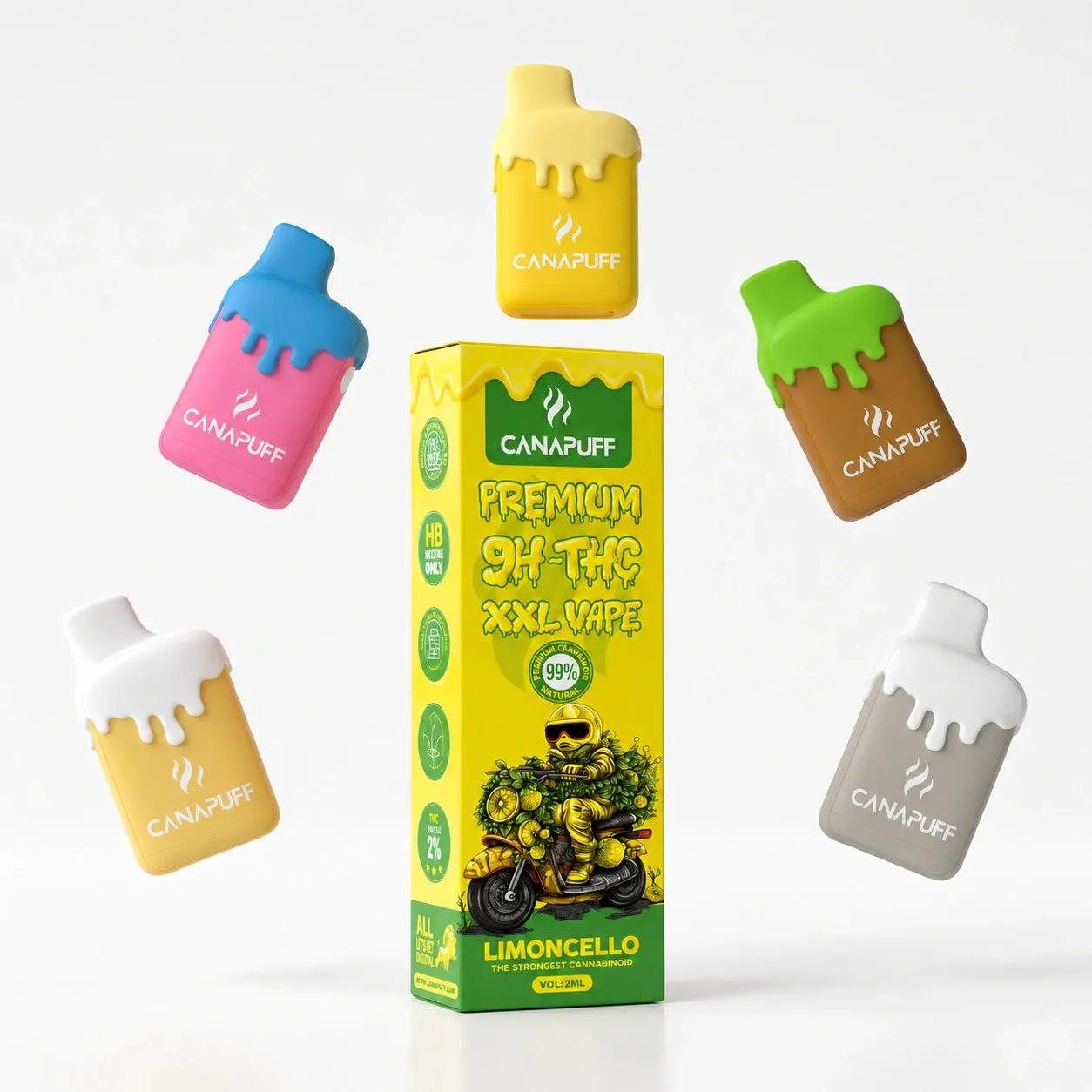 Canapuff 9H-THC Limoncello 99% XXL vape 2 ml sitron