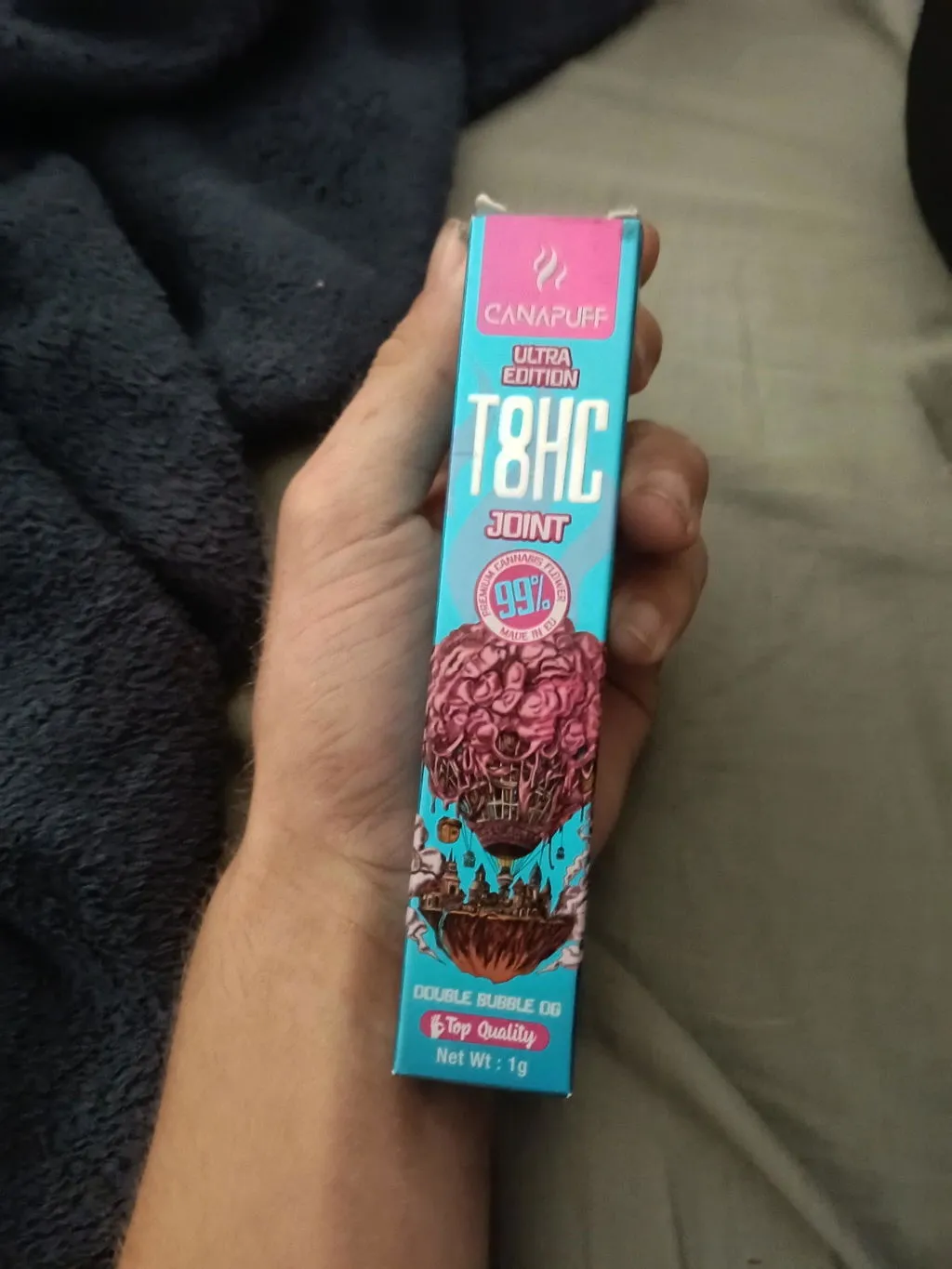 Canapuff T8HC Joint Double Bubble 99% 1 g bubblegum