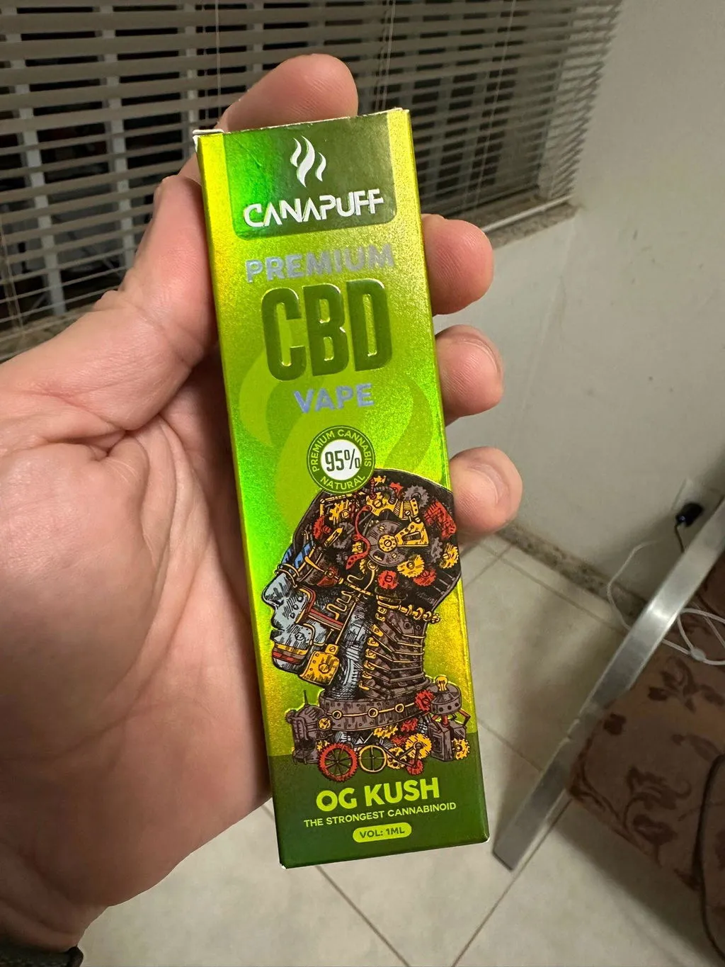 Canapuff CBD Rest engangsvape 1 ml nøytral