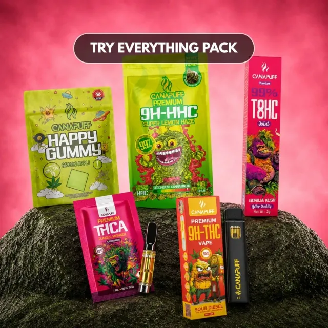 Canapuff Try Everything Pack prøvepakke 5 produkter mix