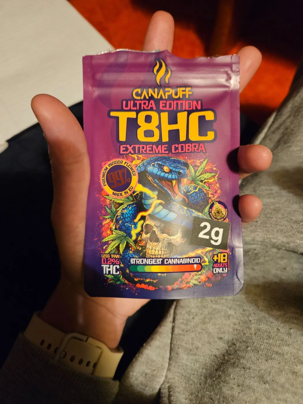 Canapuff Extreme Cobra T8HC-blomst 1g mild