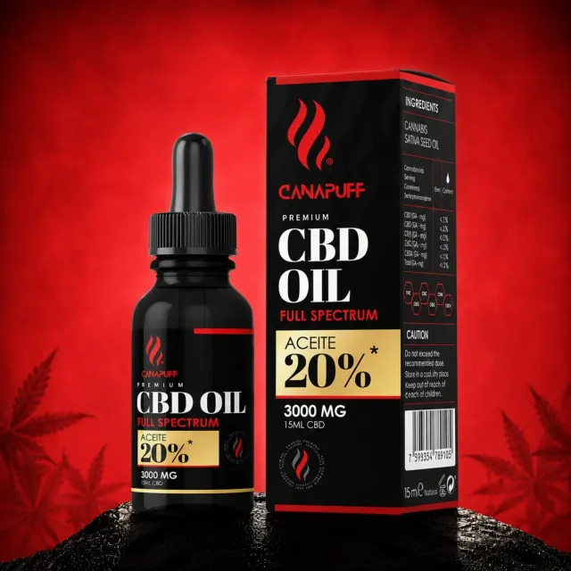 Canapuff CBD-olje fullspektret 20% 15 ml