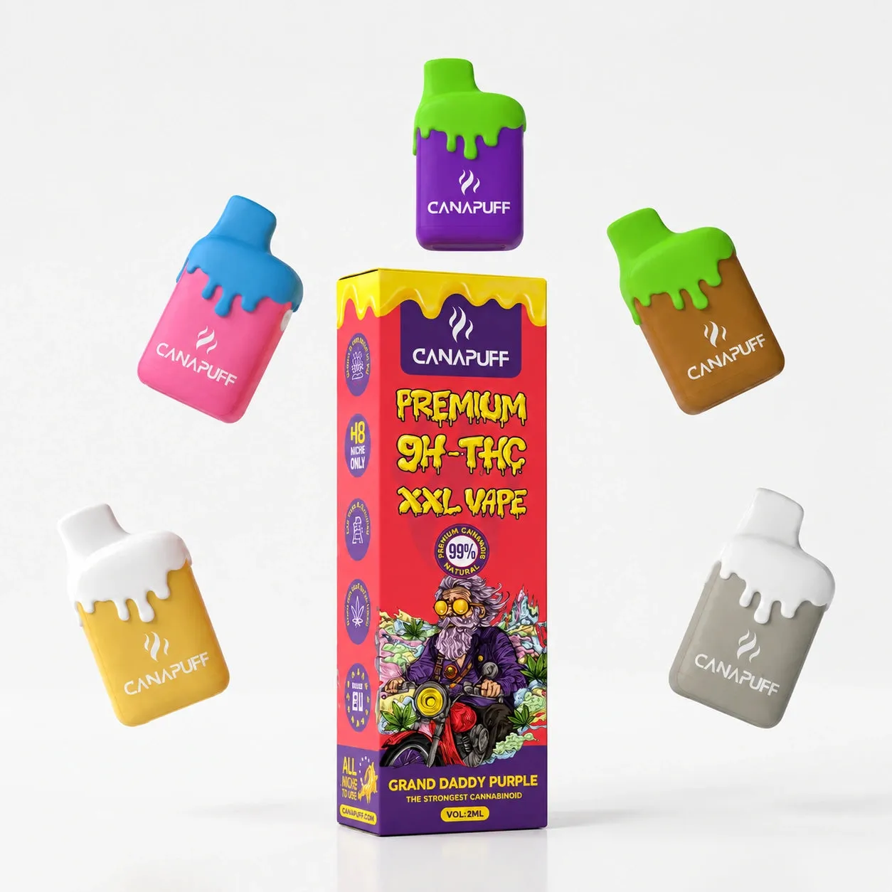CANAPUFF Grand Daddy Purple 9H-HHC vape 2ml bær