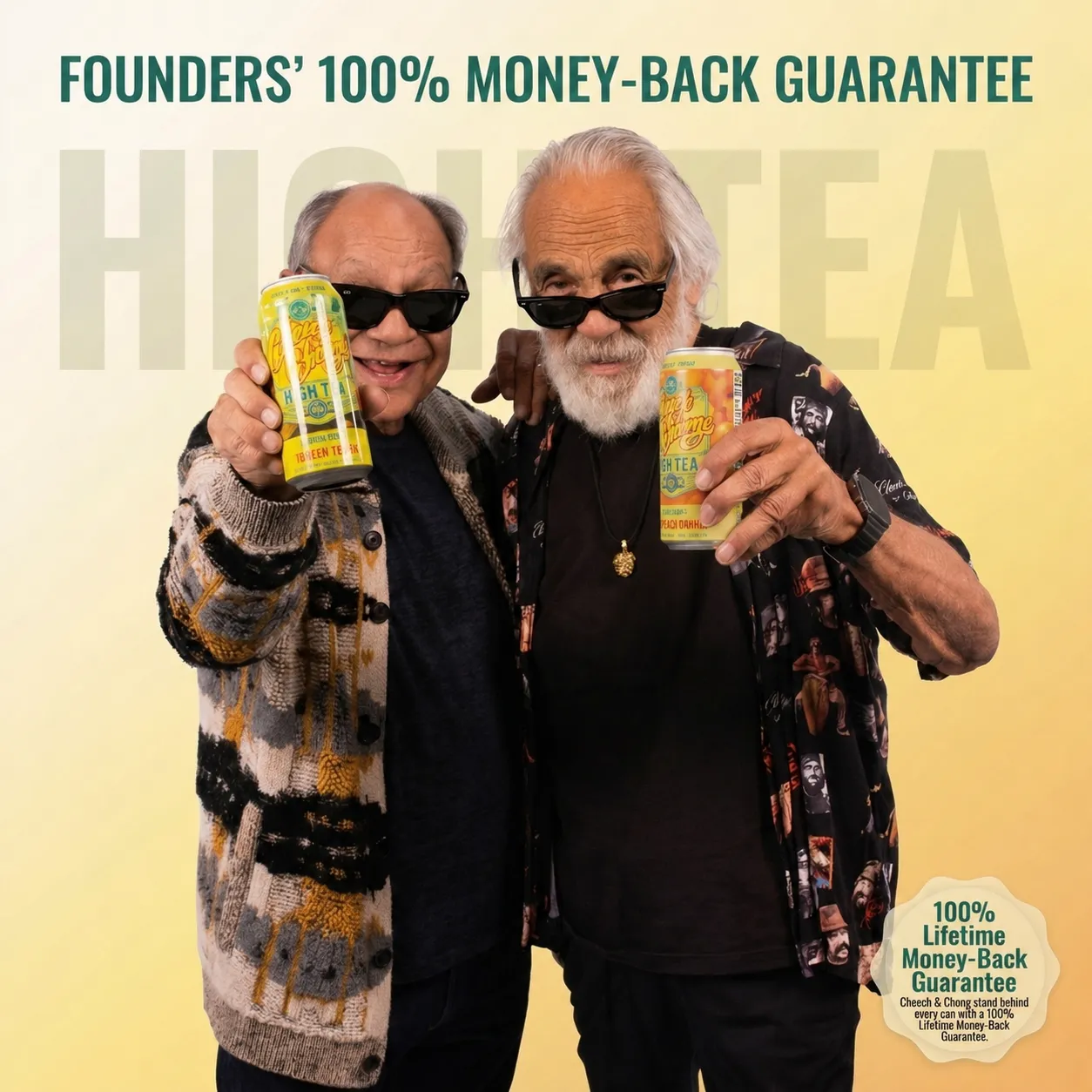 Cheech & Chong High Teas THC-iste fersken 4-pk 40 mg