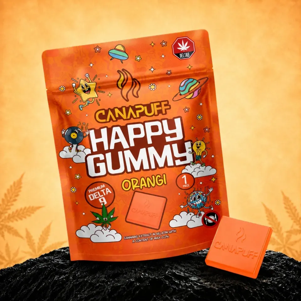 Canapuff Happy Orangi Delta 9 vingummi appelsin 1 stk