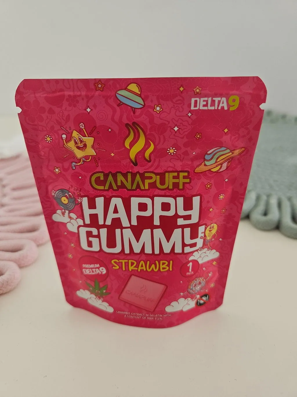 Canapuff Happy Gummy Strawbi Delta 9 vingummi 1 stk