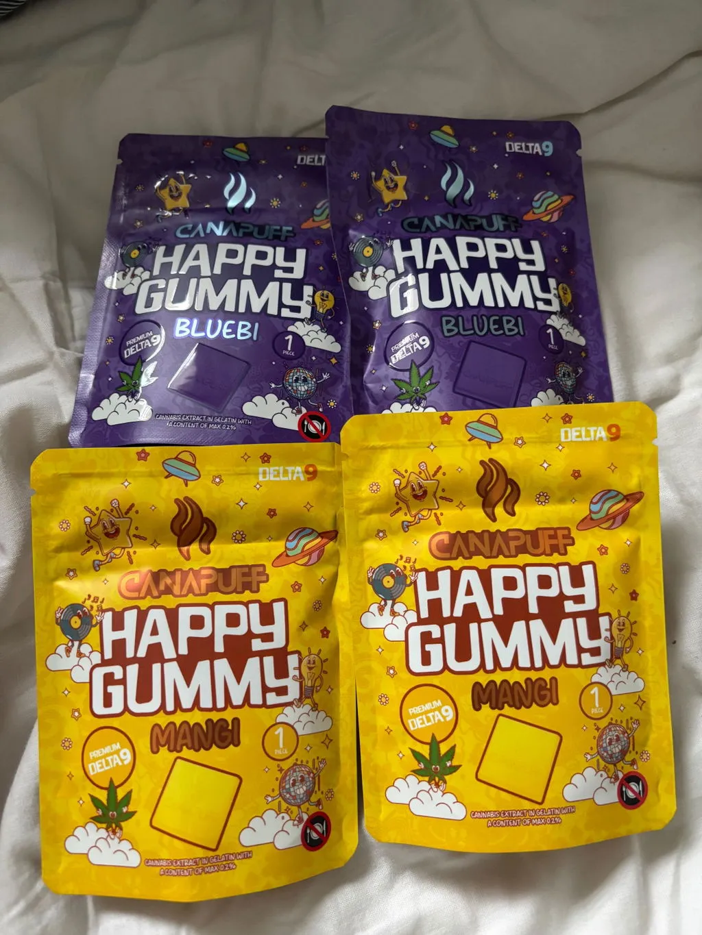 Canapuff Happy Gummy Bluebi vingummi 1 stk Delta 9