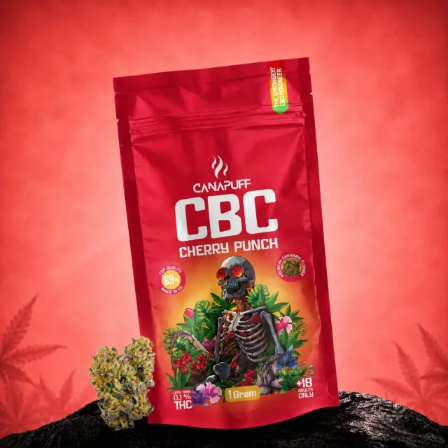 Canapuff Cherry Punch 69% CBC-blomst 1g kirsebær