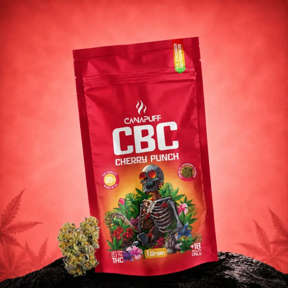 Canapuff Cherry Punch 69% CBC-blomst 1g kirsebær