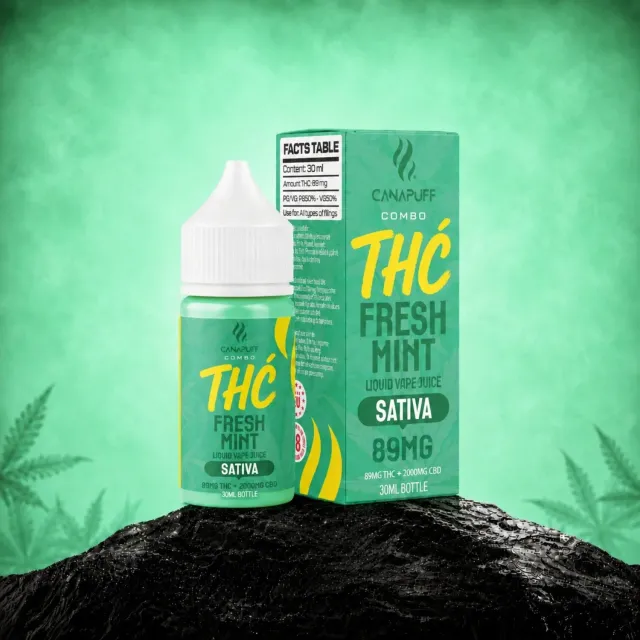 Canapuff Happy Liquid Fresh Mint vapevæske 30 ml