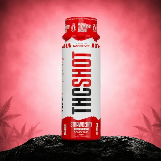 Canapuff Happy Shot Strawberry shot 60ml søt