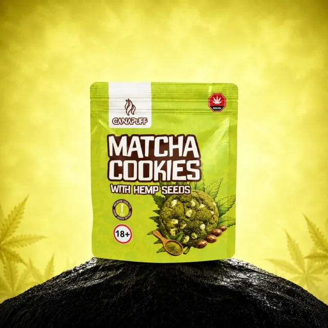 Canapuff Matcha Cookies kjeks hampefrø 30 mg 1 stk