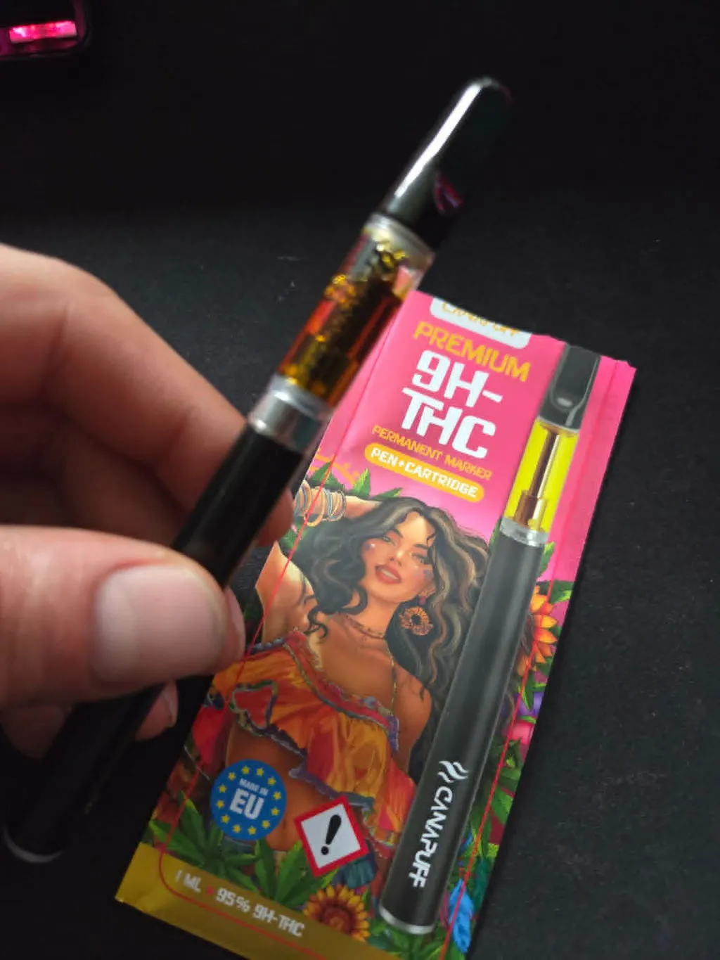 Canapuff 9H-THC Permanent Marker penn + patron 95%