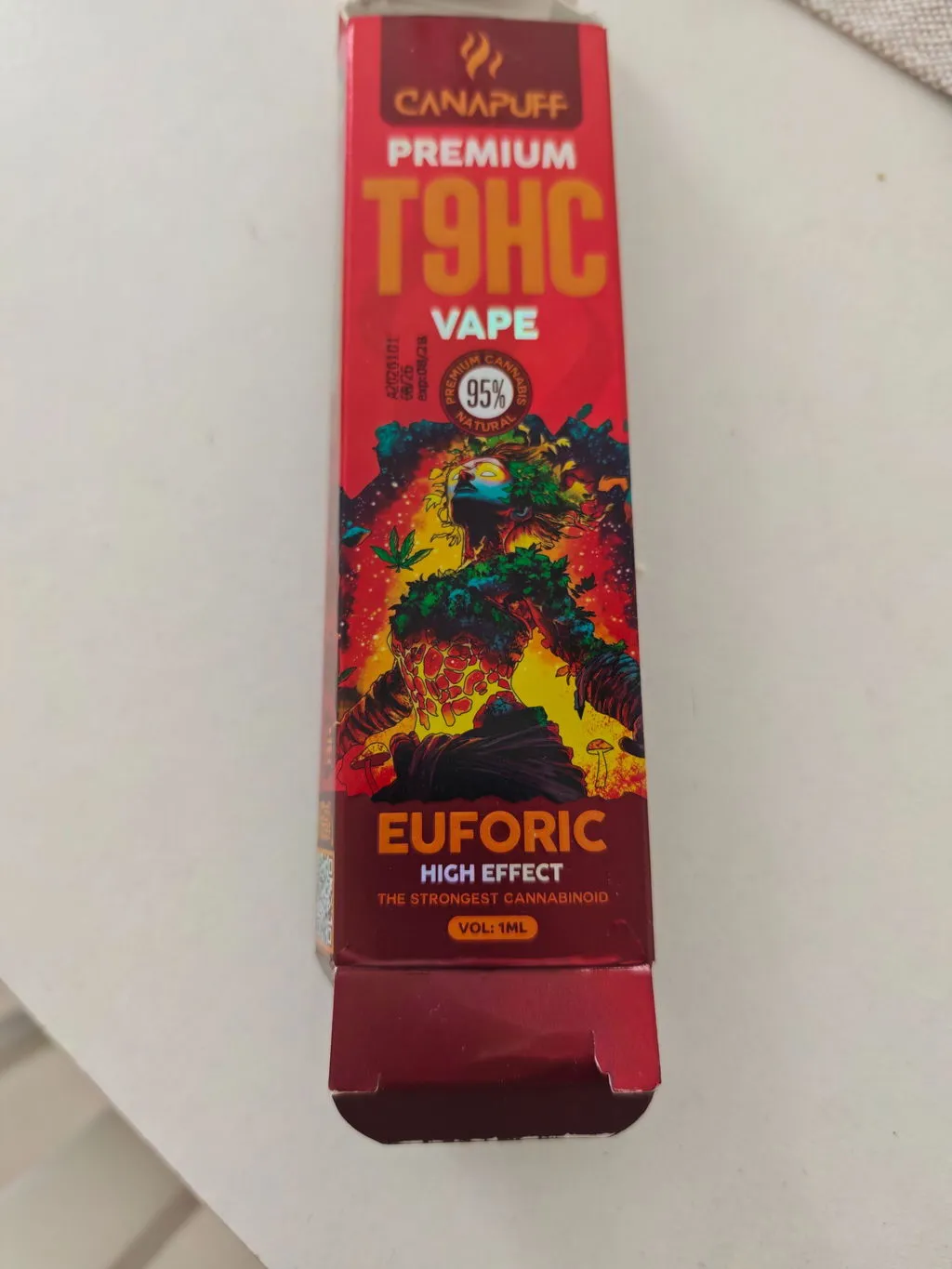 CanaPuff Extreemly T9HC-vape 95% 1ml engangs
