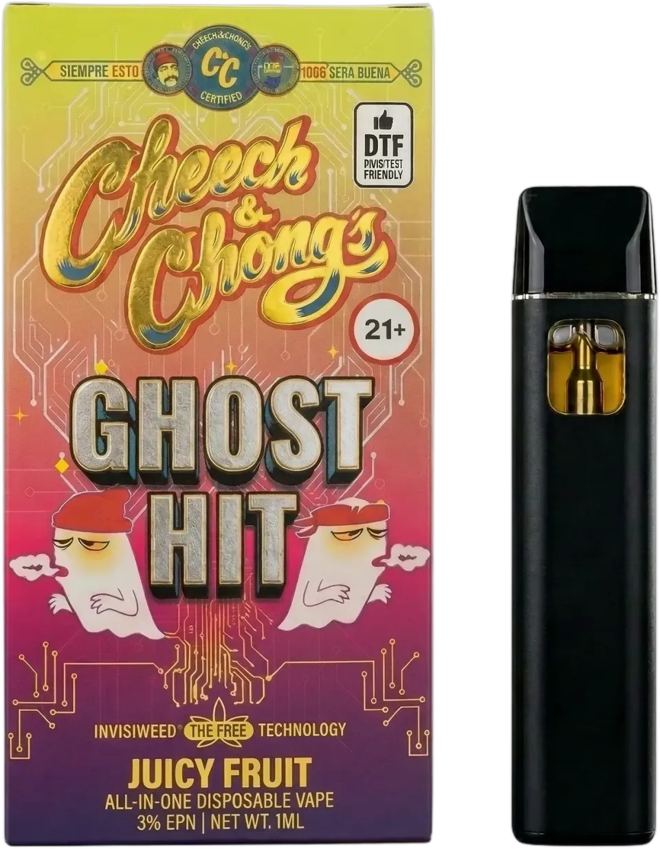 Cheech & Chong Ghost Hit EPN Juicy Fruit vape sativa