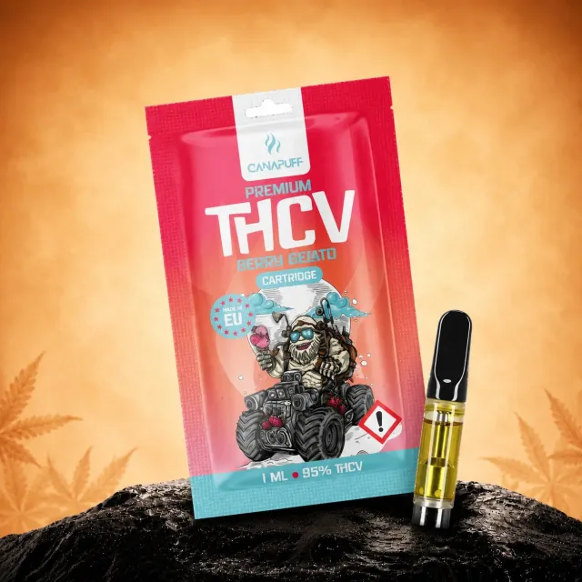 CanaPuff THCv Berry Gelato vapepatron 1 ml bær