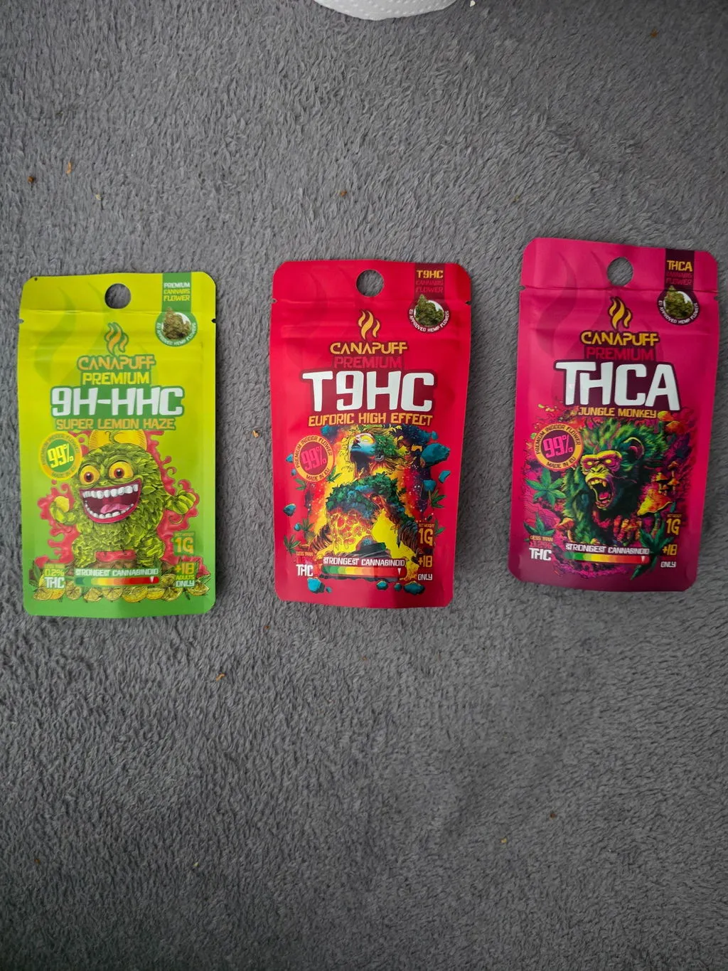 Canapuff Jungle Monkey THCA blomst 1 g jordlig