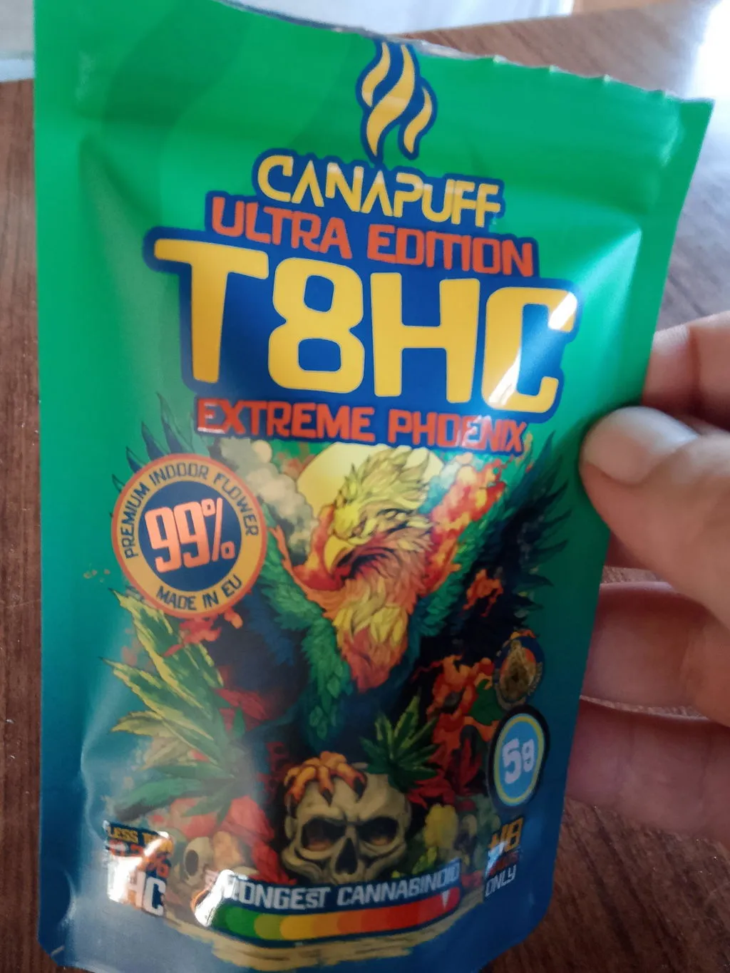 Canapuff T8HC Extreme Phoenix 99% blomster 1g balansert