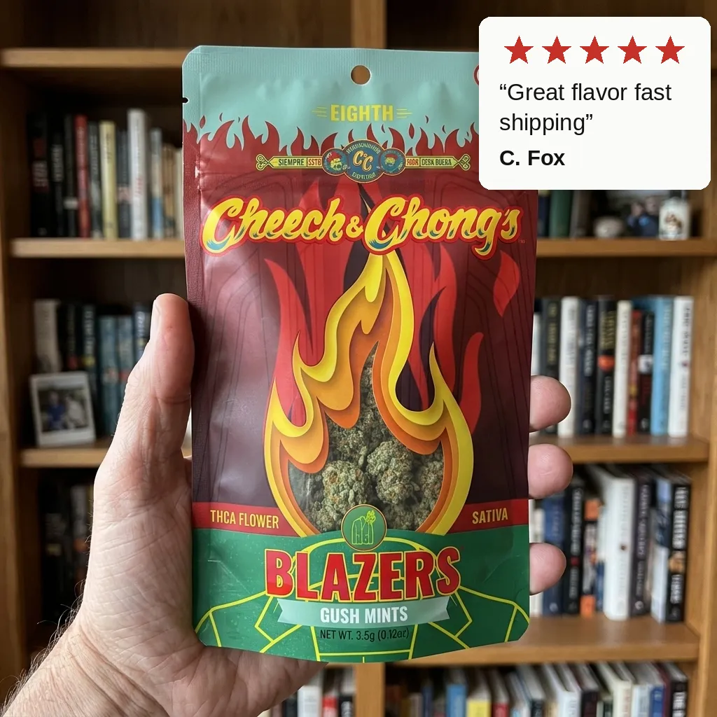 Cheech & Chong Blazers Gush Mints THCa blomst 3,5 g premium