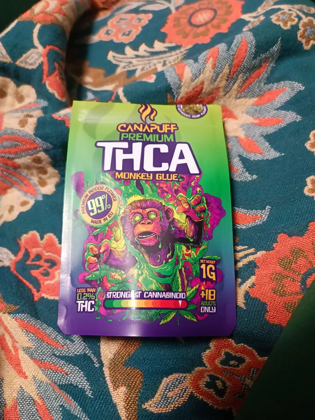 Canapuff Monkey Glue THCA-topskudd 1g harpiks