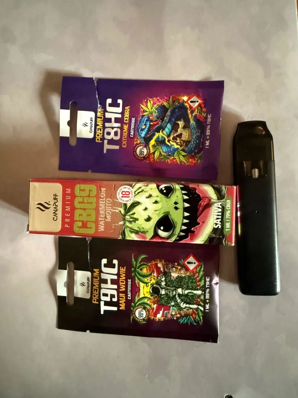 Canapuff CBD Rest engangsvape 1 ml nøytral
