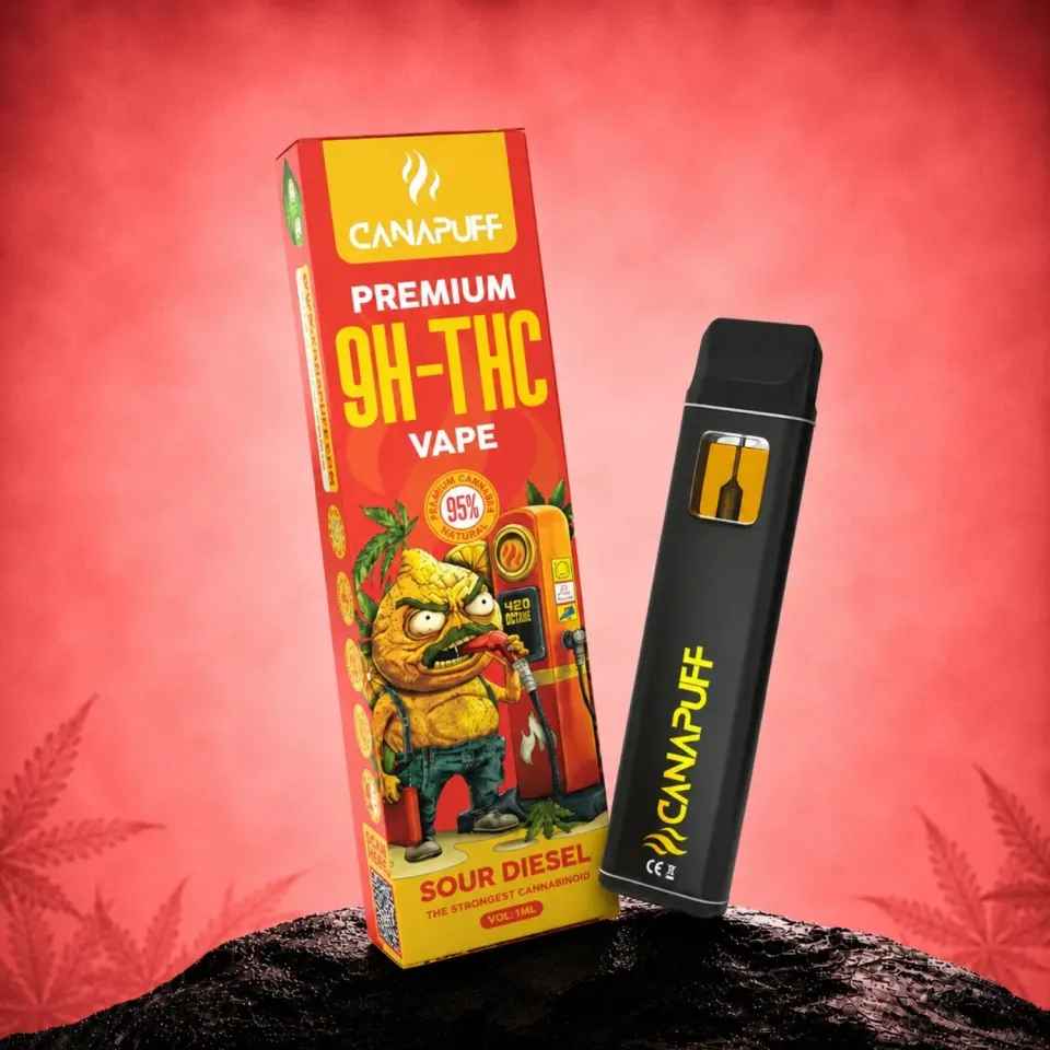 Canapuff 9H-THC Sour Diesel vape 1 ml diesel-sitrus