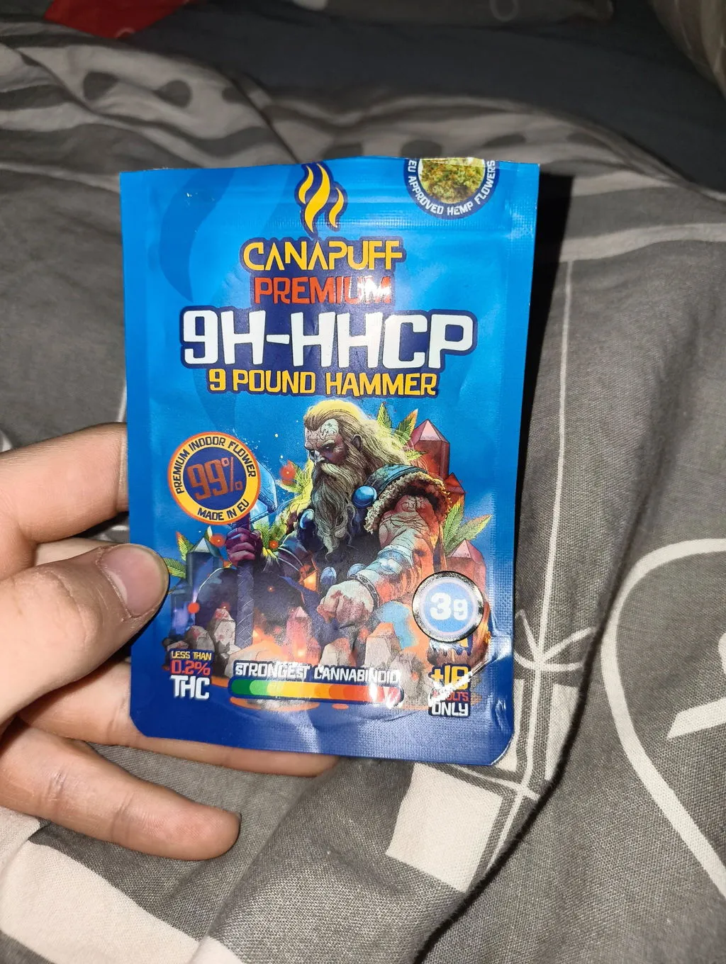 Canapuff 9 Pound Hammer 9H-HHCP topskudd 1g sitrus
