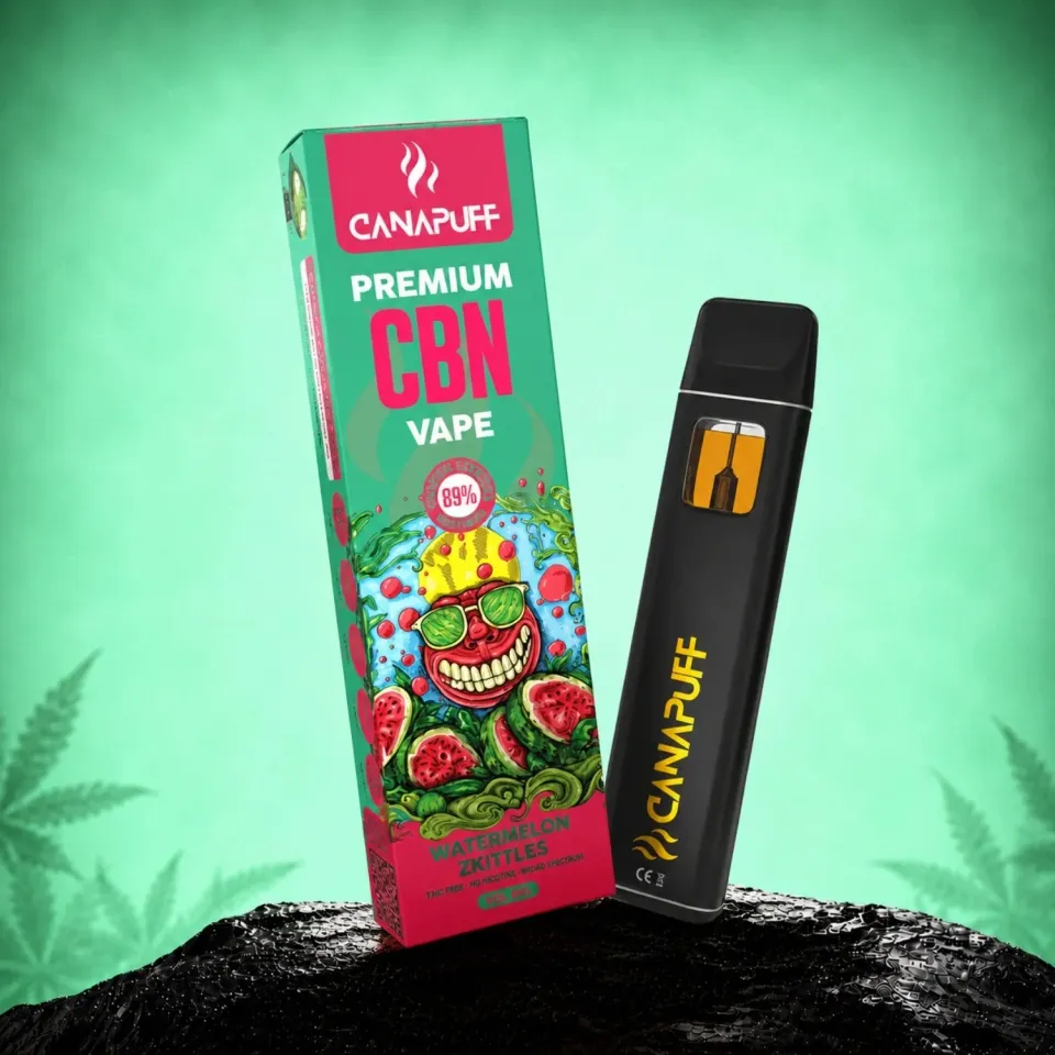 CanaPuff CBN Watermelon Zkittles vape 1 ml 89% vannmelon