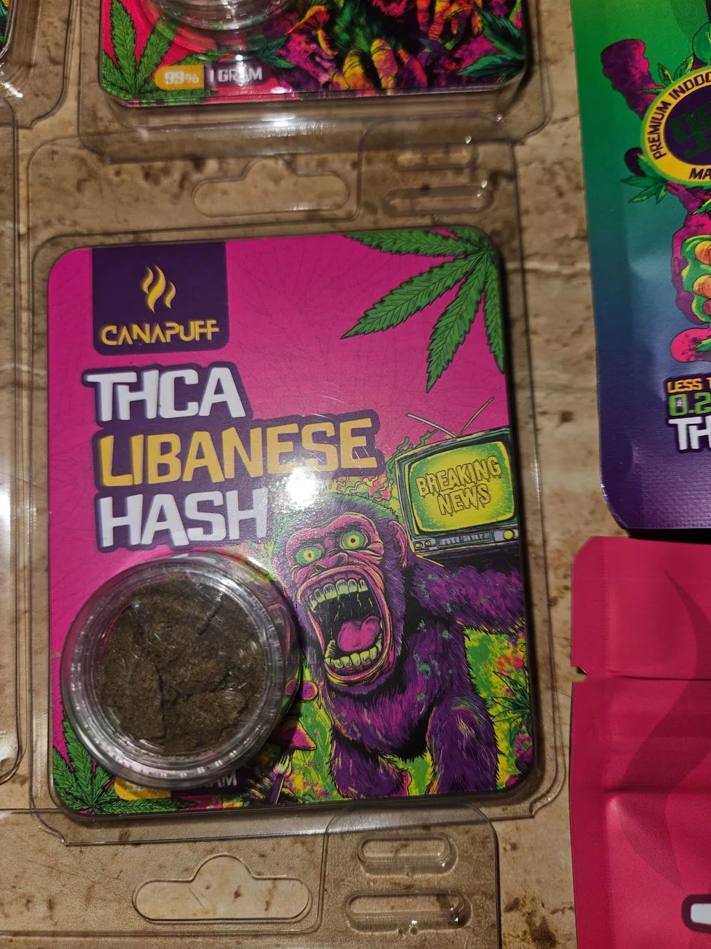 Canapuff Libanese THCA hash 1 g 99% mild