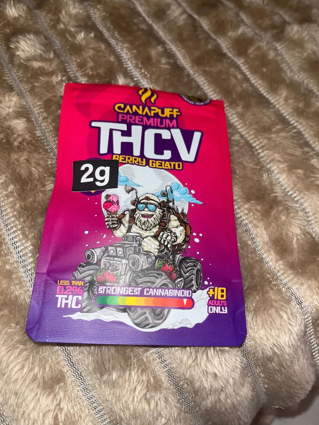 CanaPuff Berry Gelato THCv-blomst 50% 1 gram