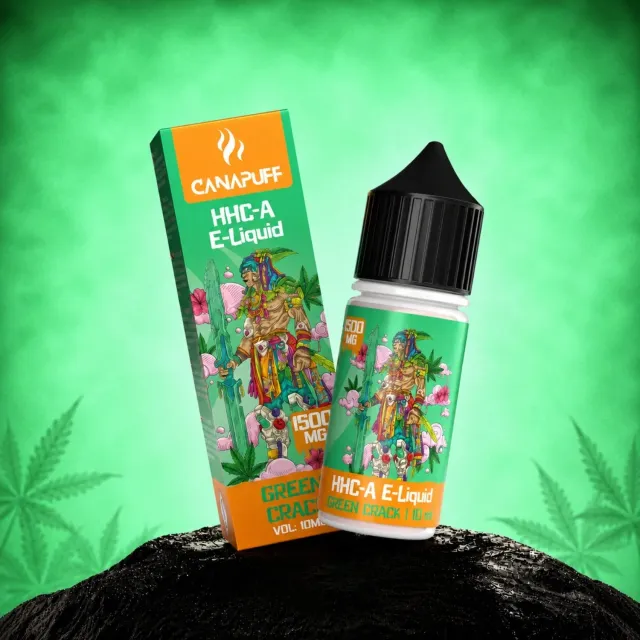 Canapuff HHC-A Green Crack e-væske 1500mg sitrus