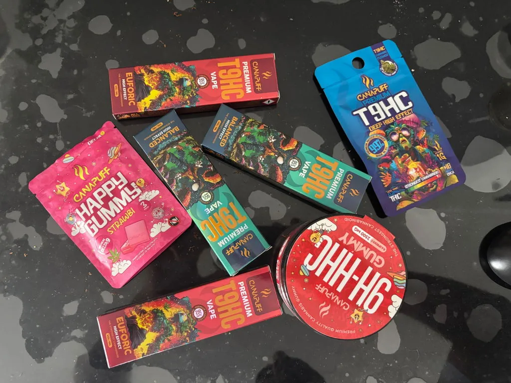 Canapuff 9H-HHC Gummies bringebær 10 stk fruktig