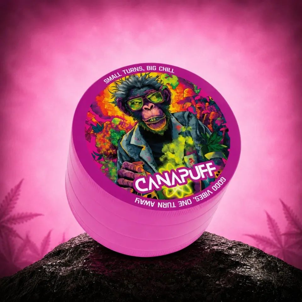 Canapuff Atomic Monkey grinder 60 mm metall 4-delt