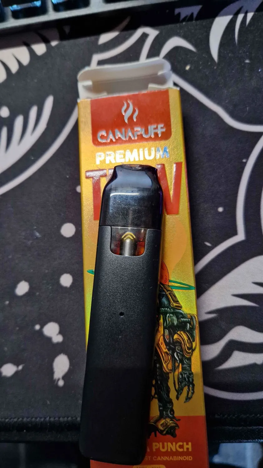 Canapuff THCv Papaya Punch vape 1 ml 79 % fruktig