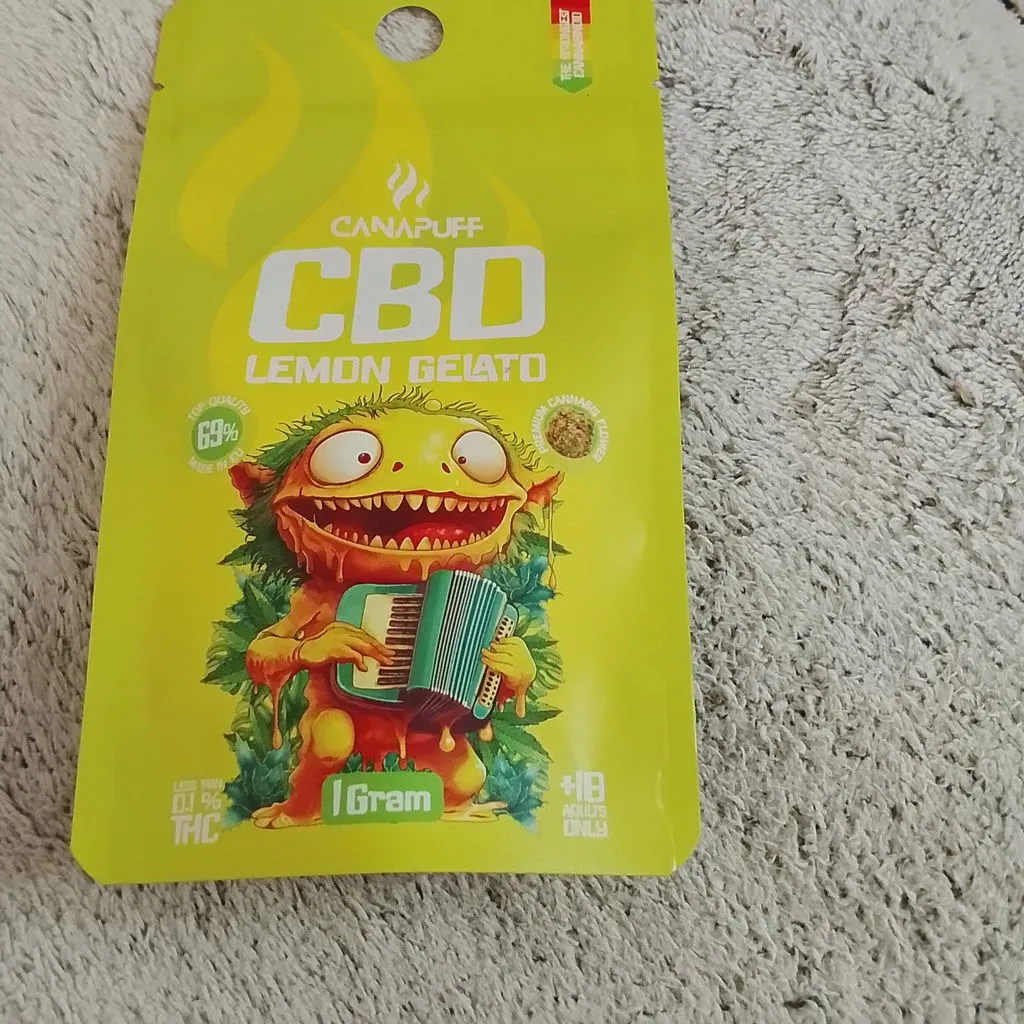 Canapuff Lemon Skunk 14% CBD-blomst 1g sitrus