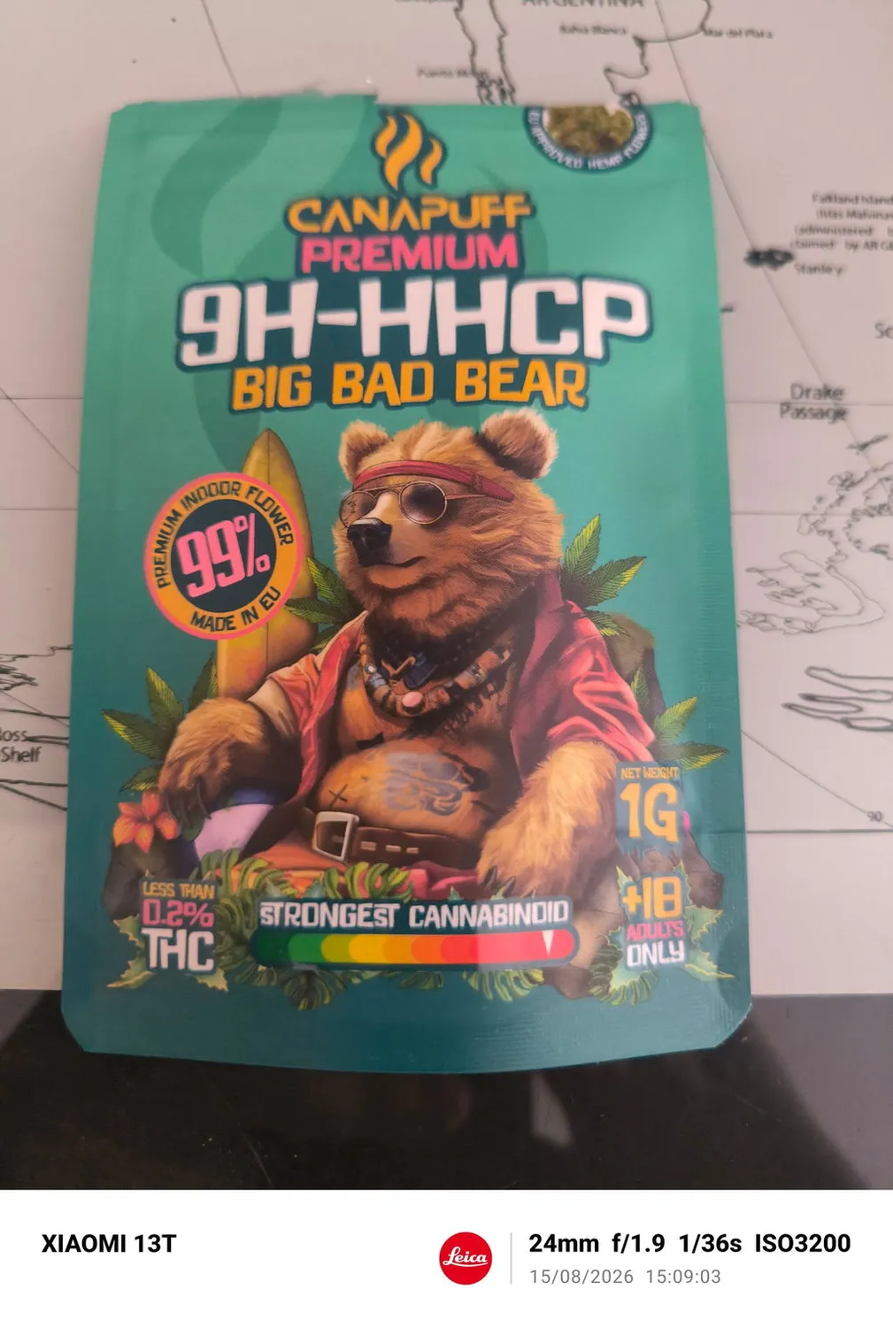 Canapuff Big Bad Bear 9H-HHCP-blomst 1 g furu