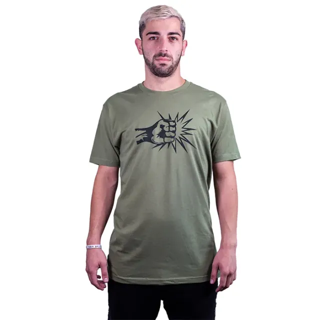 Punch Bar Army Green Logo T t-skjorte grønn bomull
