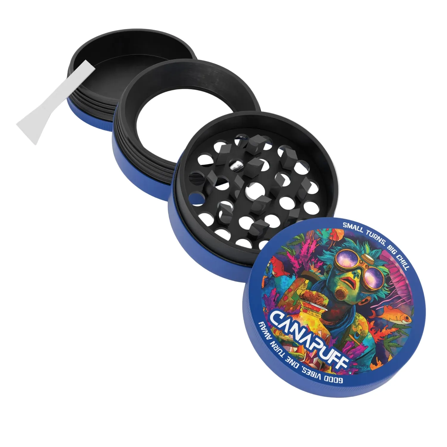 Canapuff Metal Grinder Deep kvern 60mm 4-delt
