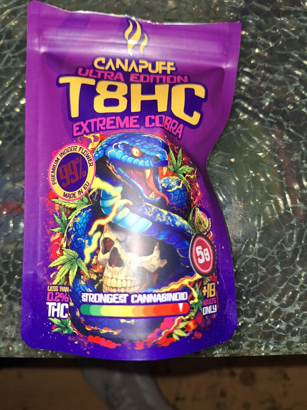 Canapuff Extreme Cobra T8HC-blomst 1g mild