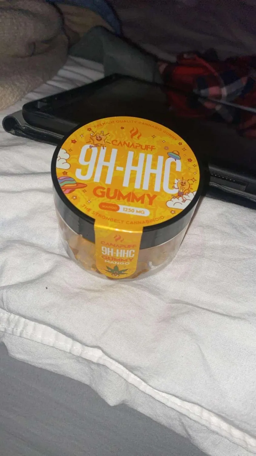 Canapuff 9H-HHC Gummies Mango vingummi 10 stk søt