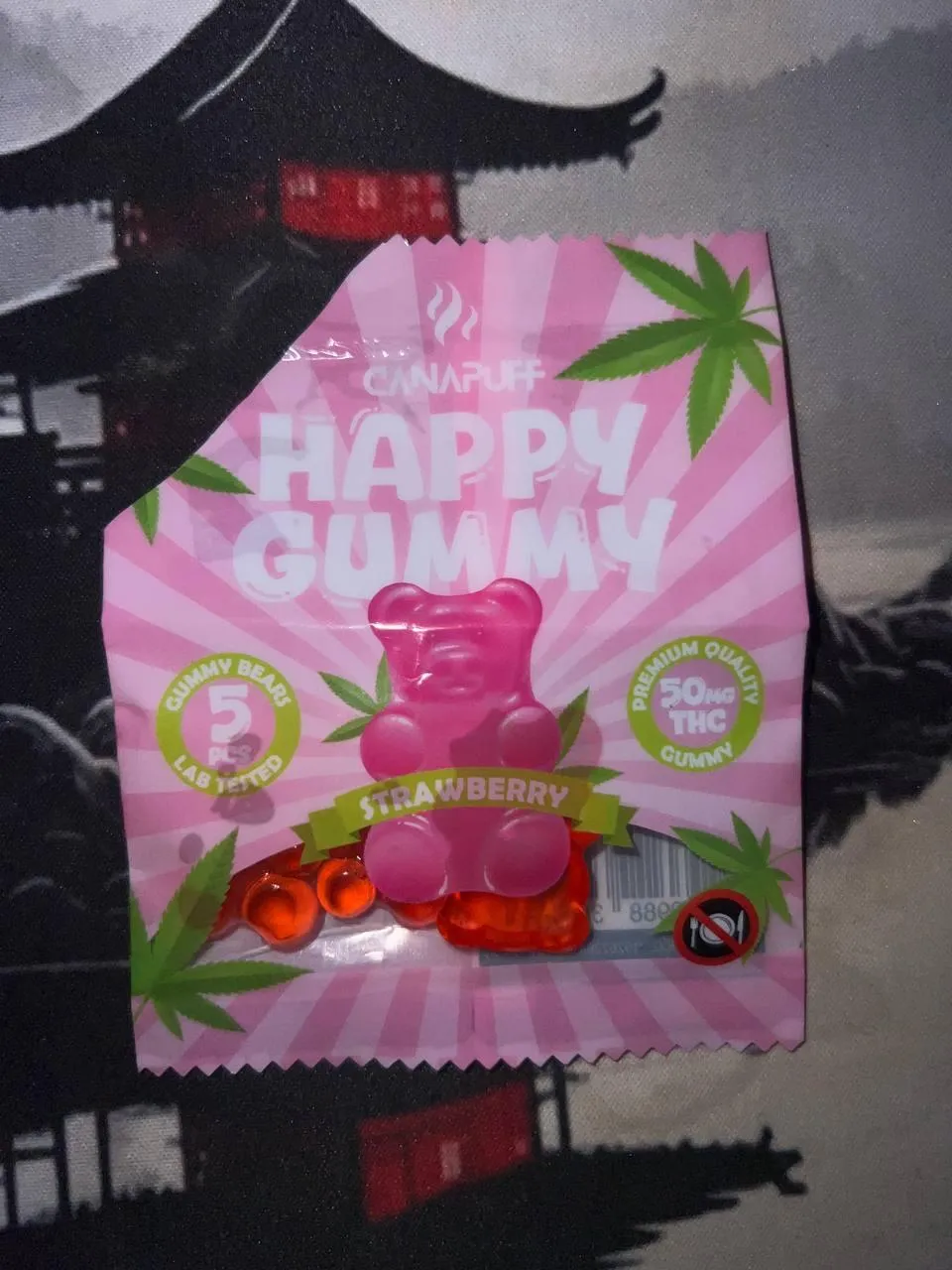 CANAPUFF Happy Gummy THC-gummies 25 stk 5 smaker 10 mg