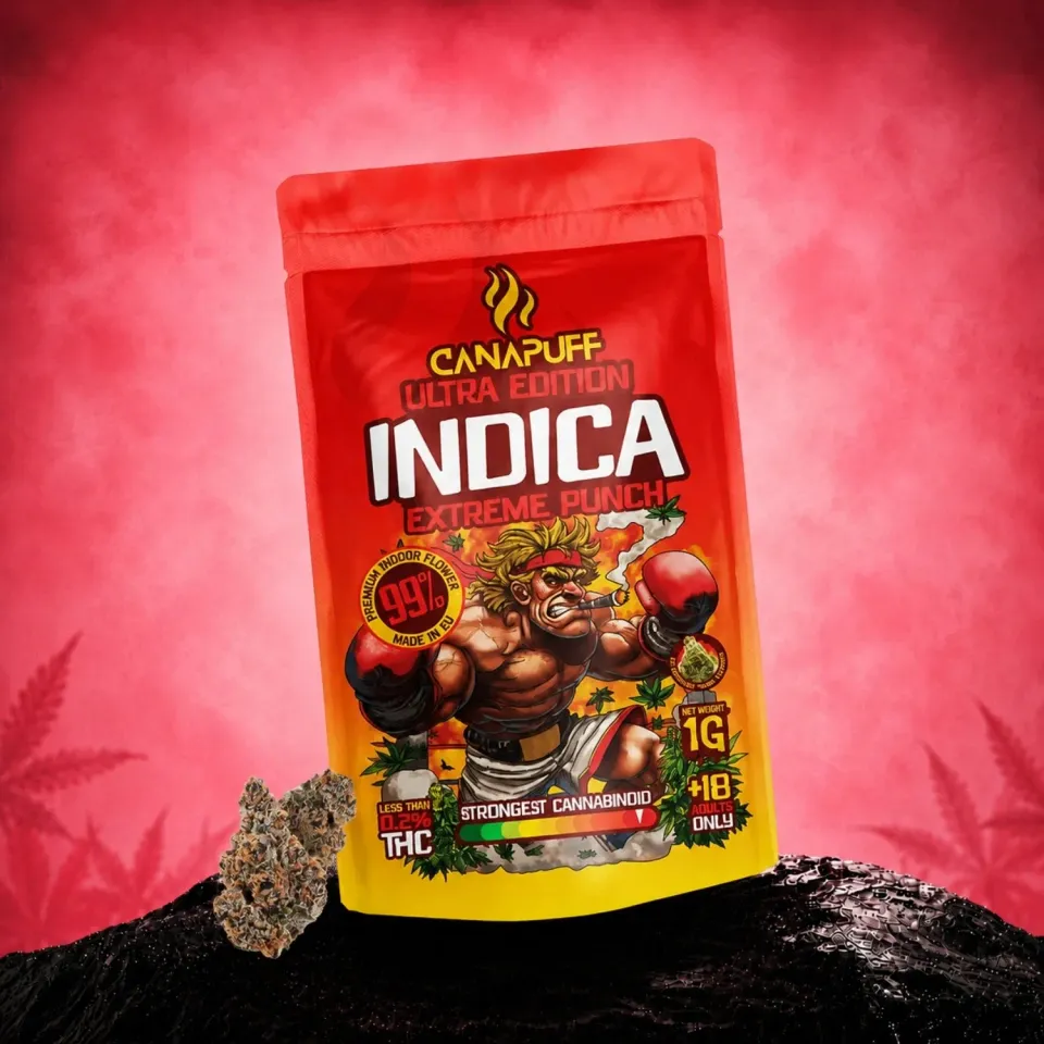 Canapuff Extreme Punch Ultra Edition indica blomst 99% tette knopper