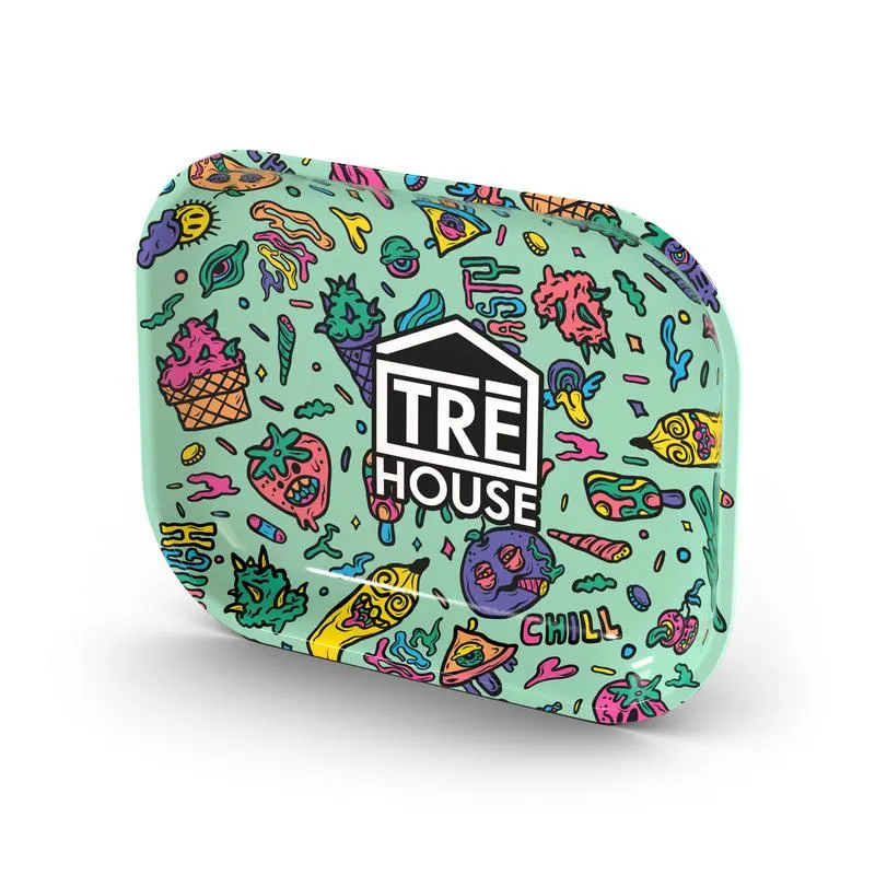 TRE HOUSE Metal Rolling Tray rullebrett grønn metall
