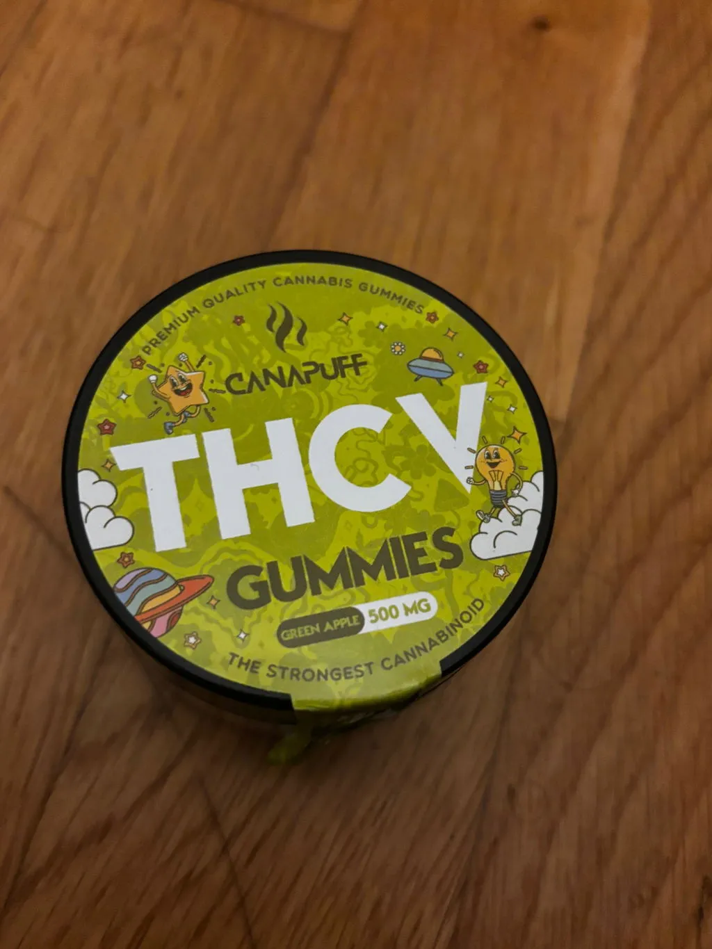CanaPuff THCv Gummies grønt eple 10 stk syrlig