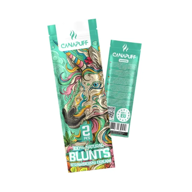 Canapuff Strawberry Dream blunt wraps 2-pakning jordbær