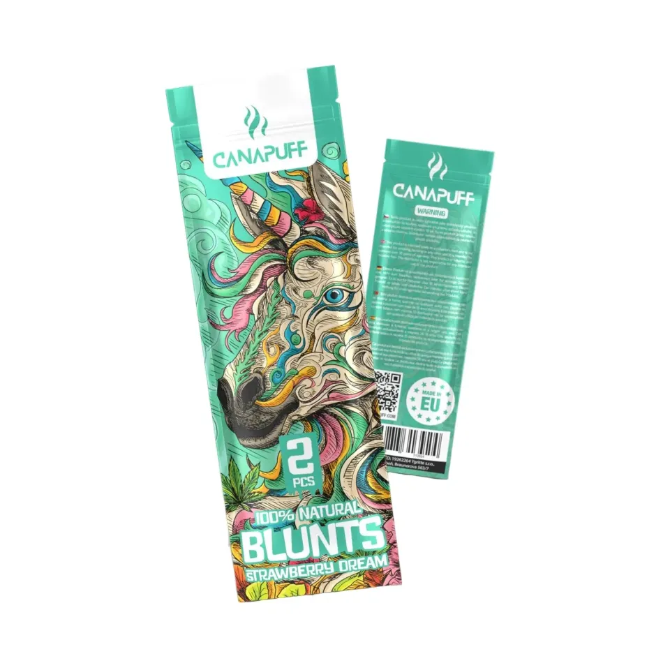 Canapuff Strawberry Dream blunt wraps 2-pakning jordbær
