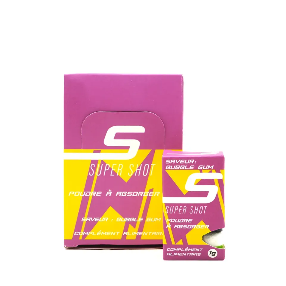 LeGrossiste Super Shot energipulver bubble gum 1 stk