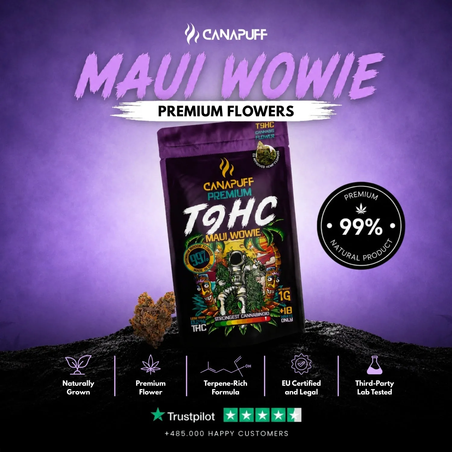 Canapuff Maui Wowie T9HC toppskudd 1g 99%
