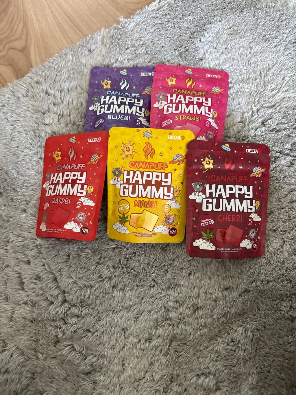 Canapuff Happy Gummy Strawbi Delta 9 vingummi 1 stk