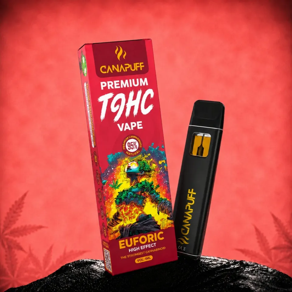 Canapuff Euforic T-HC vape 1 ml 95% kirsebær